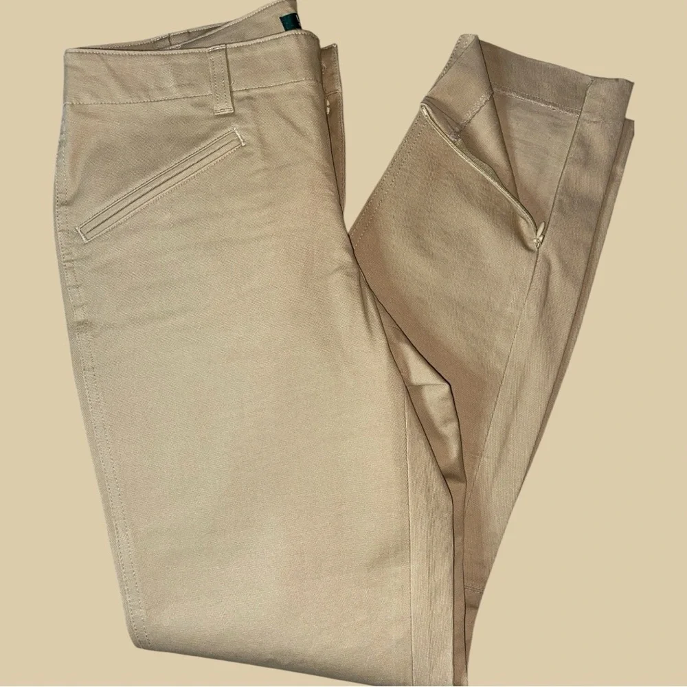 NWOT LAUREN by RALPH LAUREN CLASSIC SKINNY CROPPED W/ZIPPER PANTS•S/4 - Picture 2 of 13